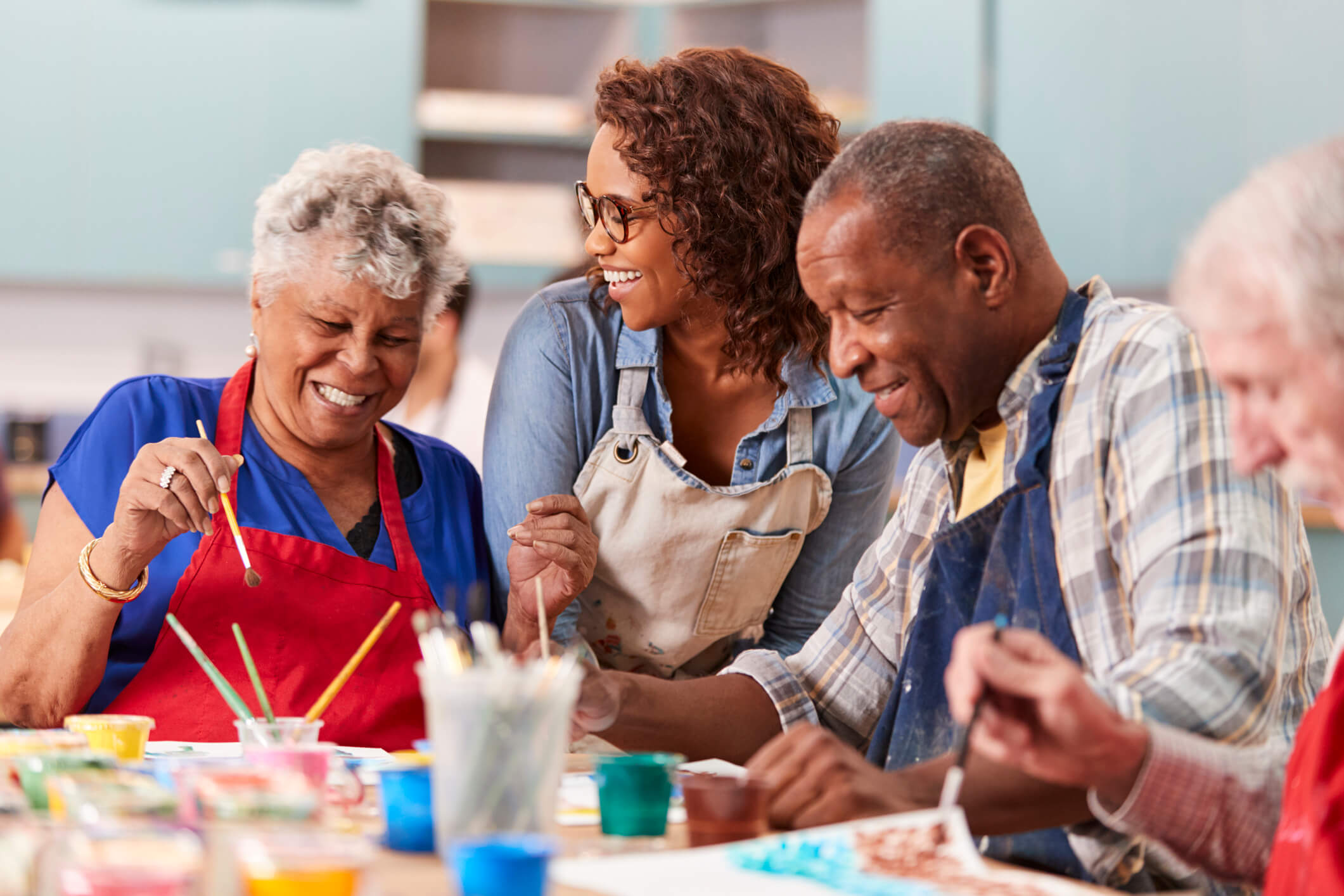 People Helping The Elderly